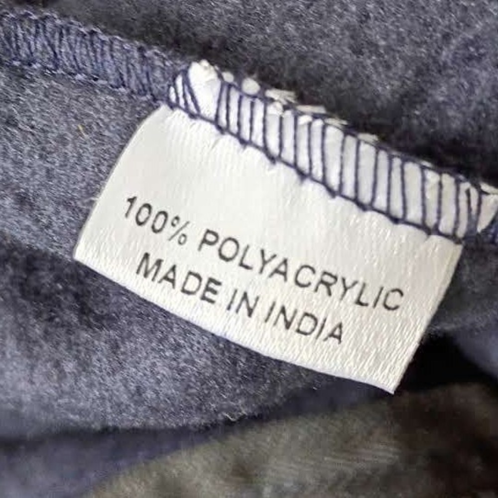 NWT Rhea Artisan Fleece Hoodie Jacket Navy Boho Trim Zip Up Women Unisex L NWT - Picture 6 of 10